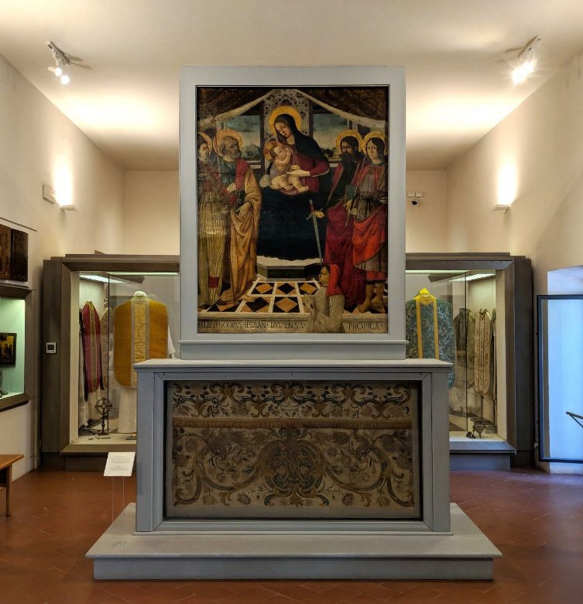 Trittico legno San Giovenale Masaccio con cornice 35x50